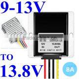 DC/DC Voltage Regulator 9-13V 11V 12V Turn up to 13.8V 8A 110W Boost Converter Power Supply Module Waterproof for Motor LED