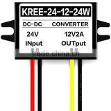 Factory Sale 24V to 12V 2A 1A Power Supply Step Down Converter DC-DC Plastic Case Waterproof