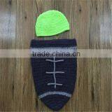 football cocoon and hat,crochet baby cocoon