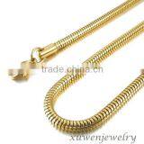 Hign End Round Snake Shape 316l Stainless Steel Jewelry Gold Filled Chain