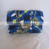 African Printed Wax Fabric and Leather Bag thumbnail-4