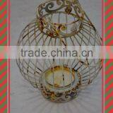 Metal Lantern With Rust White Color