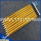 High Quality HB Triangular 7.5 Inch Wooden Striped Bar With White Rubber Lapices Pencil thumbnail-1