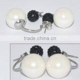 Fashion Stainless Steel Pearl Earring With Diamond Jewellery thumbnail-2