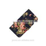 Flower Pattern Fabric Leather Phone Case For OnePlus One With PVC ID and Credit Card Slots thumbnail-2