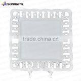 2016 Sunmeta New Decoration 8" Ceramic Engraving Sublimation Plate