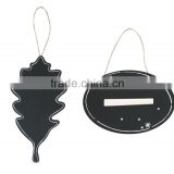 XMAS leaf shaped Wooden mini blackboard hanging ornaments memo blackboard hanging decoration for home or promotion gifts in chri