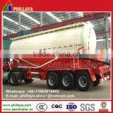 Tri-axle Dry Bulk Cement Tanker , Cement Bulker Truck Trailers With Air Compressor thumbnail-3