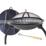Outdoor Folding Fire Pit With BBQ Grill thumbnail-3
