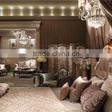 Victorian Queen Anne Crown Pink Bedroom Set, Crystal Button Tufted Queen and King Size Bed thumbnail-3