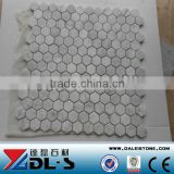 Bianco Carrara White Marble Mosaic Tile 12x12 Small Hexagon competitive price