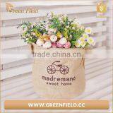 Jute Planter Bag, Small Foldable Flower Jute Grow Bag Planter thumbnail-1