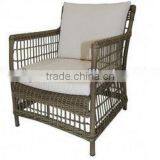 2017 Trade Assurance Hollow Out Design Outdoor PE Rattan Handmade Modern French Single Armchair thumbnail-1