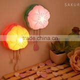 Plug Romantic Sakura Adjustable Voice Light Motion Sensor Led Night Light thumbnail-6