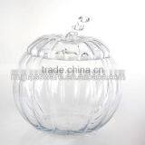 the glass pumpkin shaped beverage dispenser with metal stand