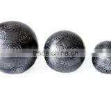 Christmas Decor Balls, Hammered Pattern Set of 3 Sizes thumbnail-1