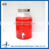 Unique European Style 5 L Round Caving Glass Vintage Wine Bottle With Copper Faucet thumbnail-1