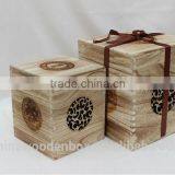Customized Engraved Wood Tea Box for Wholesale thumbnail-2