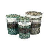 Wicker Material Hand Woven Folding Laundry Basket With Legs thumbnail-1