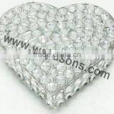 Wholesale Fashion Silver Pearl Jewelry Box,sweet Heart Crystal Metal Jewelry Box,for Ladies Wedding Gift thumbnail-4