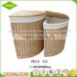 Hand Weave Washable Cheap Storage Hamper Large White Wicker Collapsible Laundry Basket for Hotel thumbnail-6