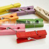 2017 Hot Sale Promotion Items Handicraft Colored Plastic Clip Home Decoration Mini Clothespin Peg Wooden Craft Clips