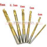 6pcs/set Titanium HSS Saw Drill Bit Electric Drill Hemp Flowers Drill Bits Set 1/4" 6.35mm Hex Shank thumbnail-2