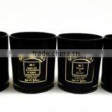 Apple Aroma Luxury Classic Black Soy Wax Scented Candle in Glass Jar thumbnail-2