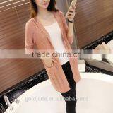 OEM Custom-Made Hight Quality Ladies Button Down Plain Knitted Cardigan Sweater thumbnail-3