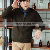 Branded 1/4 Zip up Polo Neck Plain Knitted Handmade Mens Pullover Sweater thumbnail-1