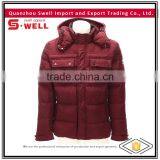 New Design Cheap Red Winter Waterproof Quilted Mens Jacket With Hoody thumbnail-1