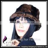 CX-C-173B Custom Wholesale Lady Cap Mink Fur Women Bucket Hat thumbnail-4