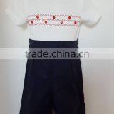 New Fashion Clothes Baby Boy Christmas Clothes With Red Piping on Collar thumbnail-1