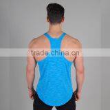 Triblend Mens Slim Fit Triblend Gym Stringer With Curved Bottom thumbnail-3