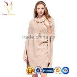 Handmade Wholesale Knit Poncho Women Pure Cashmere Poncho thumbnail-2