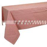 100% Cotton Red Striped Table Cloth From India thumbnail-1