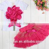 S80004T, Top Selling! Girls Clothing Sets ,T-shirt + Tutu Skirt Kids Clothing thumbnail-2