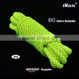 Purple 3M Reflective Round Laces With Retail Package - High Quality 3M Rope Shoelaces For Marathon Hiking Running & Walking thumbnail-2