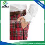 Popular Design High Quality Custom Red Squares Sublimation Printing Breathable Golf Pants for Men thumbnail-3
