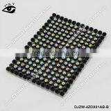 Iron on Rhinestone Mesh 3MM Crystal AB+black Mesh for Dress thumbnail-1