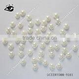 Hot Fix 5MM White Glow in Dark Pearl Dome Beads for Clothing Nail Art thumbnail-1