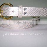 Fashion Rhinestone Leather Belt With Snakeskin Texture thumbnail-1