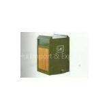 Street Galvanized Sheet Steel and Wood Commercial Dustbins With Ashtray
