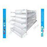Double Sided Food Storage Retail Display Shelves , Heavy Duty Wall Shop Gondola Shelf