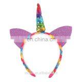 New Products Halloween Headdress Cute Holographic Unicorn Headband Pony Cosplay Antenna Headband for Kids MFJ-0068 thumbnail-2