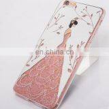Wedding Dress Girl Design Shining Bling Crystal TPU+PC Phone Case IMD Mobile Accessories For IPhone 7 7 Plus thumbnail-3