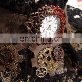 Steampunk Laced Jabot With Gear Decorations on a Choker-collar With a Real Clock thumbnail-4