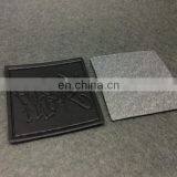 Custom Brand Logo Label Black Imprint 3D Rivet Pyramid Modern Style Leather Label Customized Silk Printing Logo for Jeans Jacket thumbnail-6