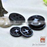 4 Holes Black Pearl Brushed Effect Color Resin Polyester Coat Round Button For Shirt, Coat ,Garment thumbnail-1