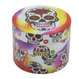 D40mm& H39.5mm Zinc Alloy Smoke Grinder Flat Pattern Tobacco Accessory With 4-layer and Colorful Logo for Tobacco, Cigarette,smoking thumbnail-3